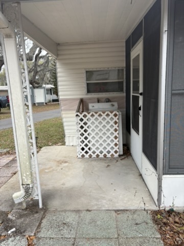 Washer area at the back of the house