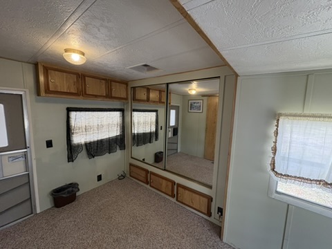 Bedroom mirror closet area