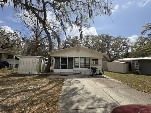 Front exterior of Lot E8 at Holiday RV Village