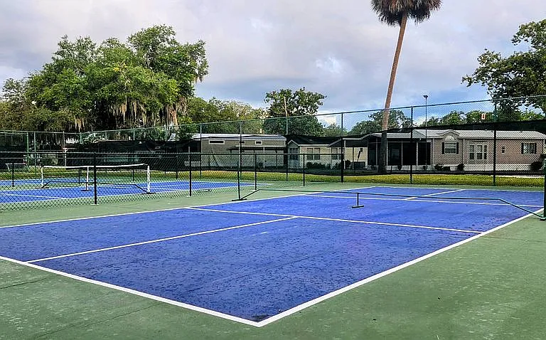 Pickleball and tennis courts at Holiday RV Village